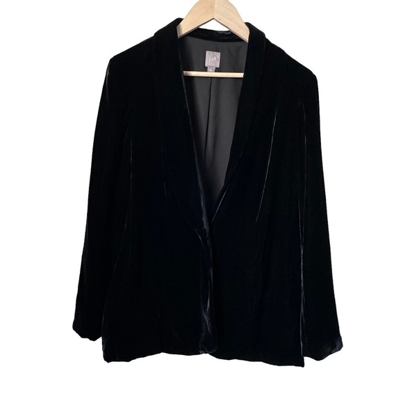 J. Jill Women's Black Velvet Blazer Size L - Picture 1 of 8